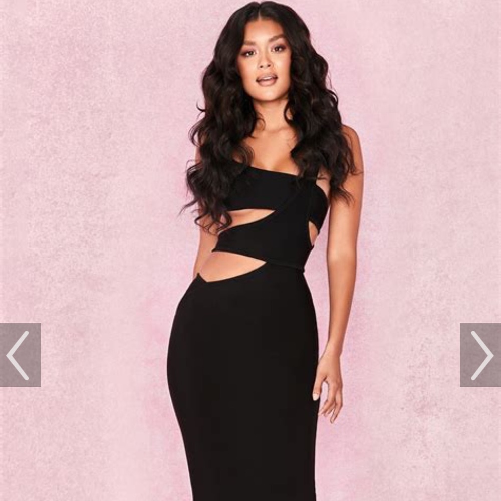 House of CB Miya White Bondage Dress